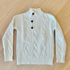 Boys Cream Cable Knit Sweater Size 12/ 150